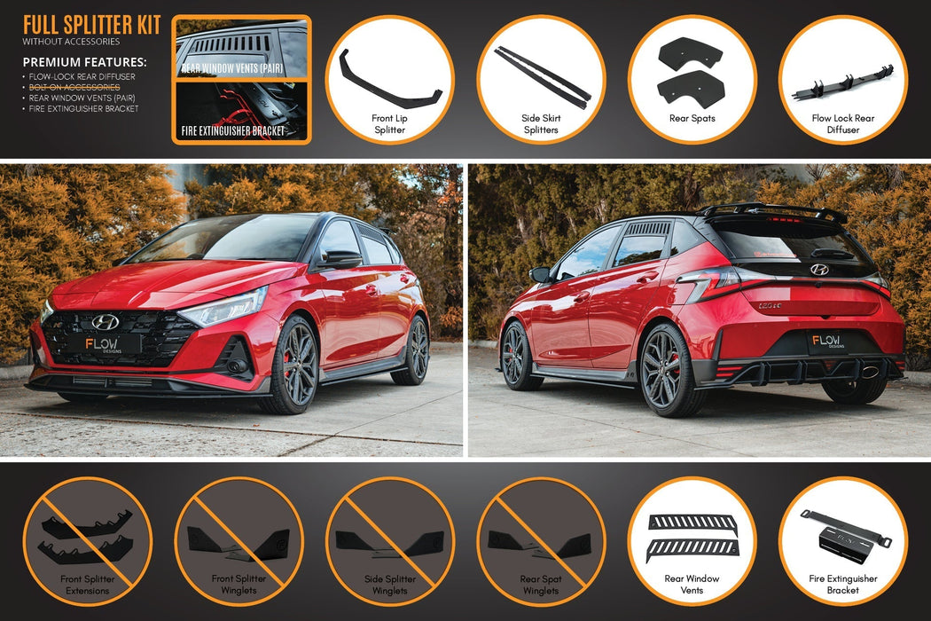i20 N BC3 Full Lip Splitter Set-Flow Designs