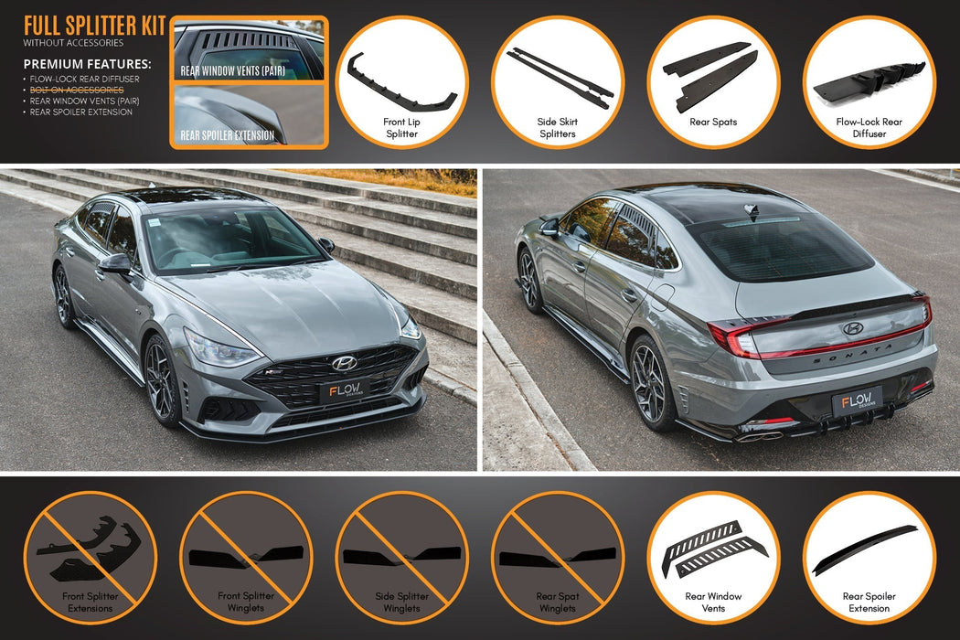 DN8 Sonata N Line 2020-2023 Full Lip Splitter Set-Flow Designs