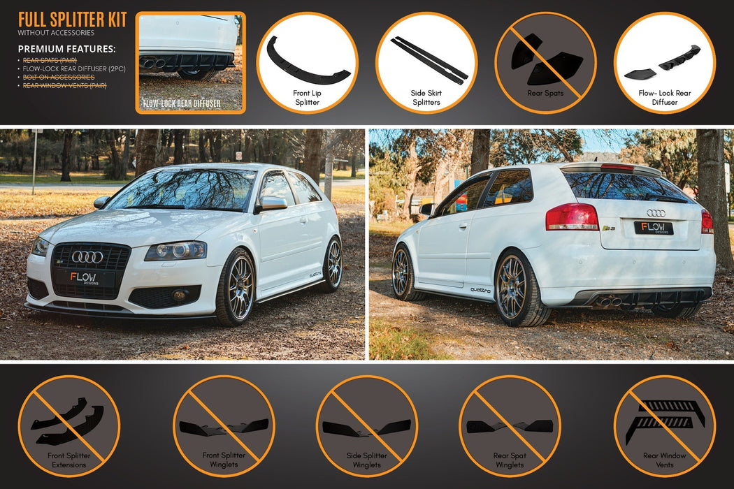 S3 8P Hatch (PFL) Full Lip Splitter Set-Flow Designs