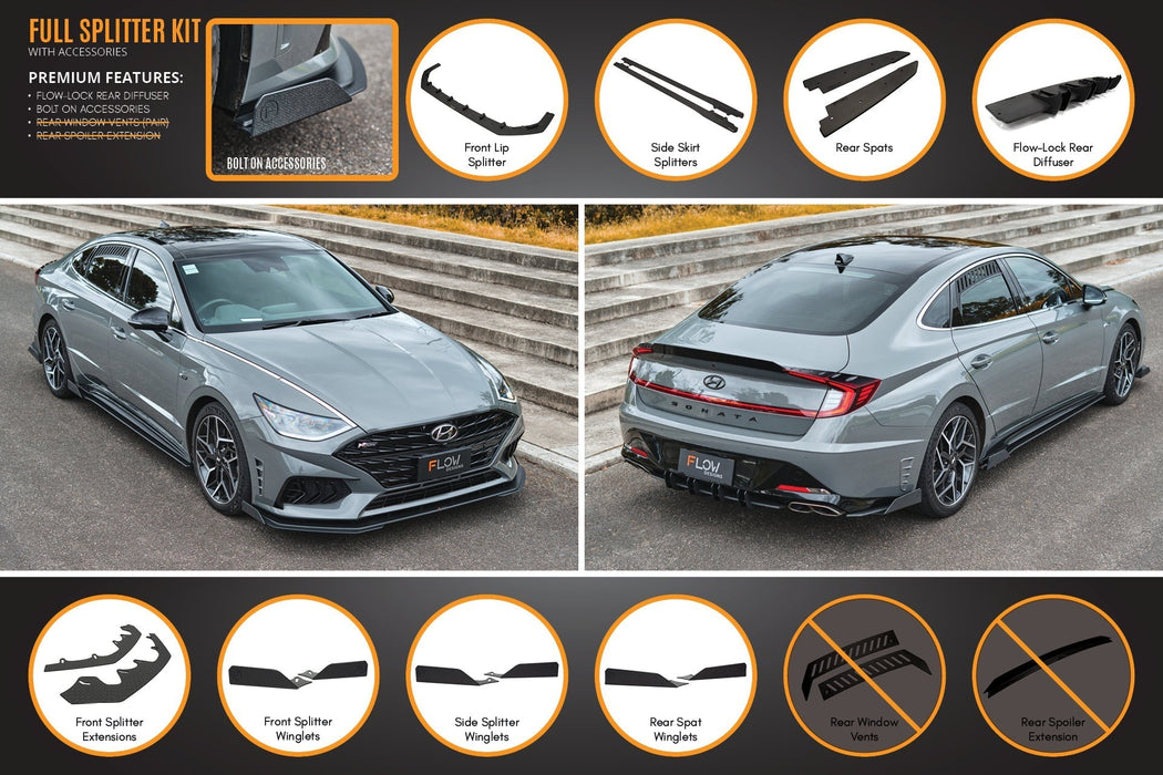 DN8 Sonata N Line 2020-2023 Full Lip Splitter Set-Flow Designs