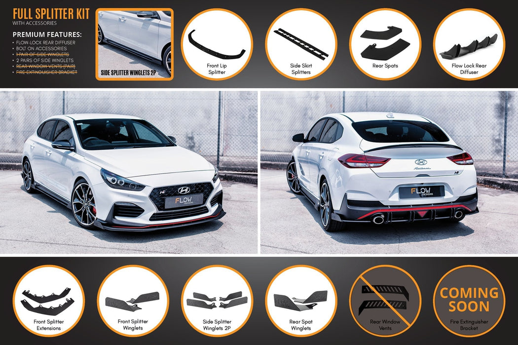 i30N Fastback PD Full Lip Splitter Set-Flow Designs