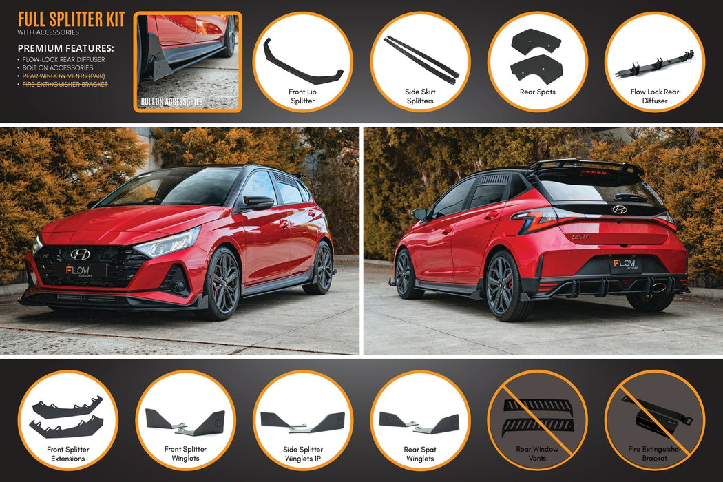 i20 N BC3 Full Lip Splitter Set-Flow Designs