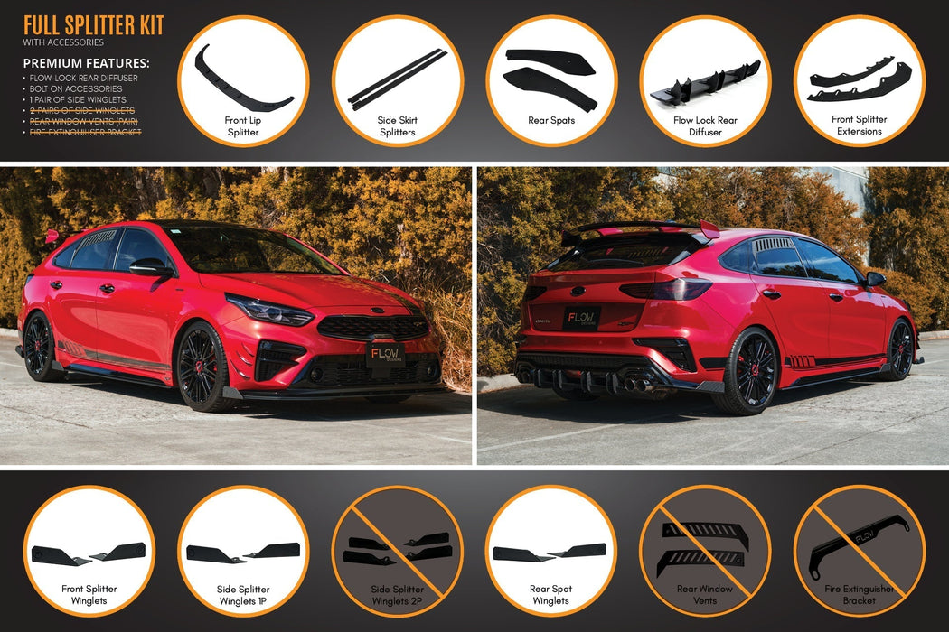 Cerato GT Hatch PFL Full Lip Splitter Set-Flow Designs