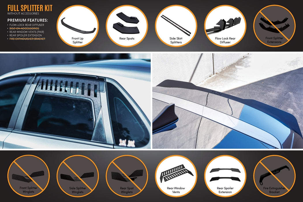 i30 N Line Hatch PD (2018-Current) Full Splitter Lip Set-Flow Designs