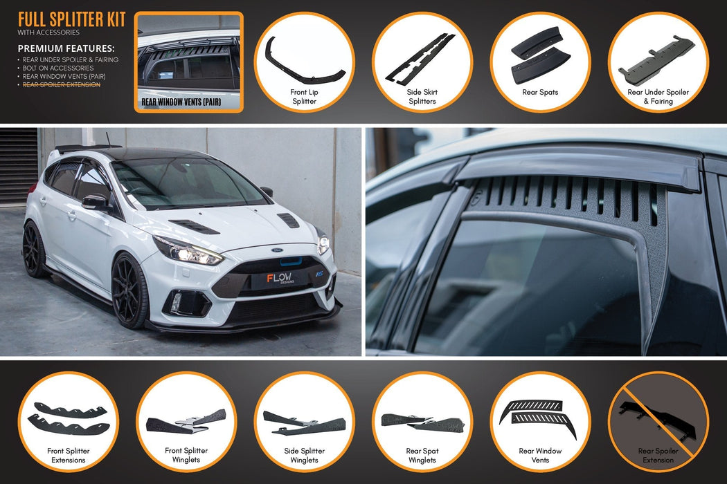 MK3 Focus RS Full Lip Splitter Set-Flow Designs