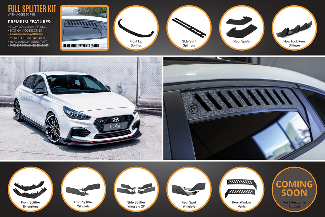 i30N Fastback PD Full Lip Splitter Set-Flow Designs