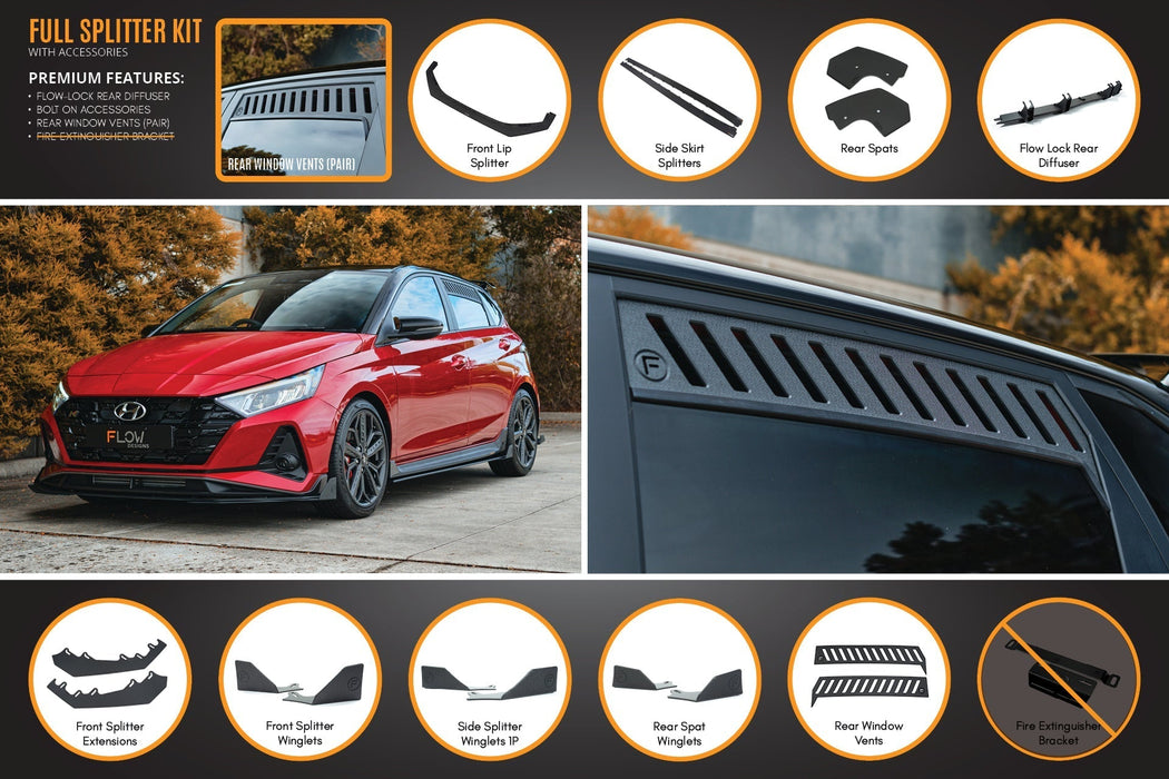 i20 N BC3 Full Lip Splitter Set-Flow Designs