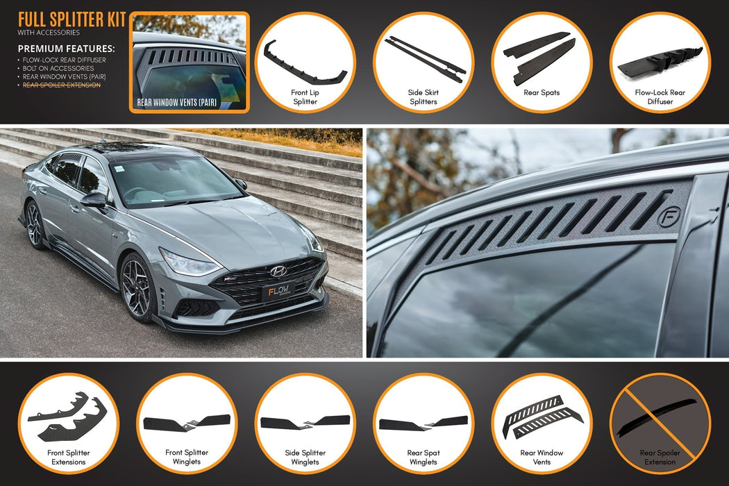 DN8 Sonata N Line 2020-2023 Full Lip Splitter Set-Flow Designs