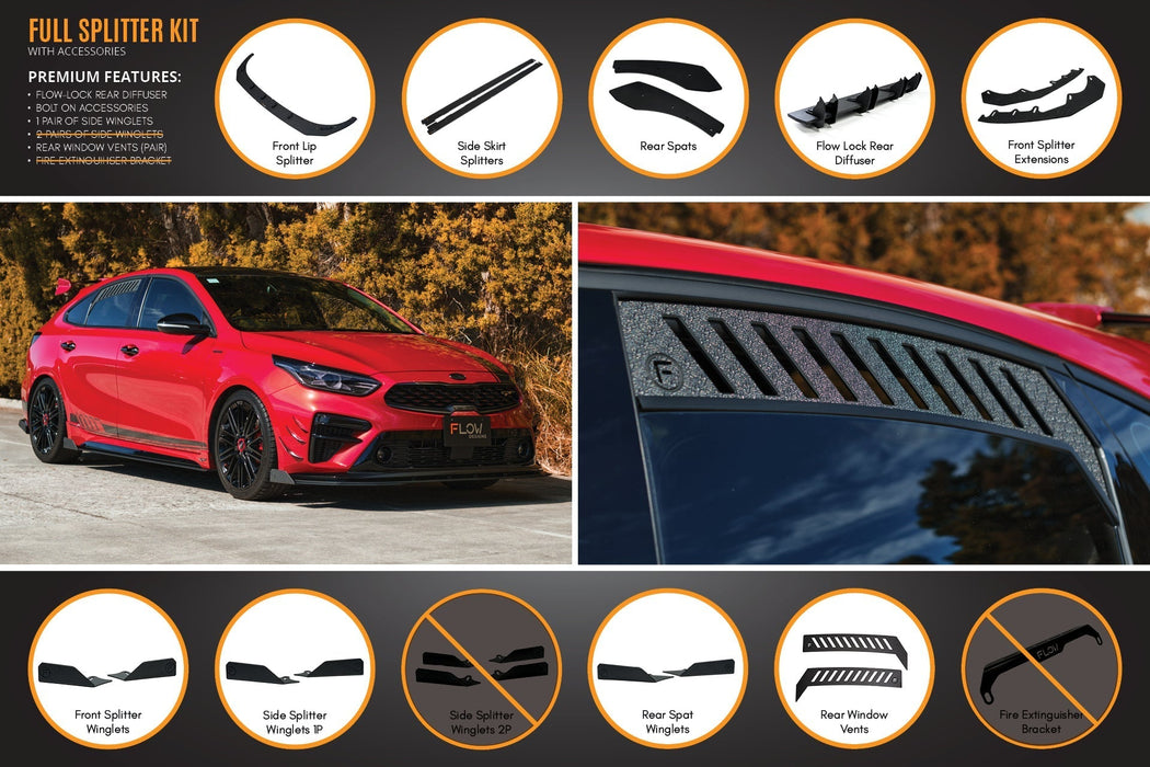 Cerato GT Hatch PFL Full Lip Splitter Set-Flow Designs