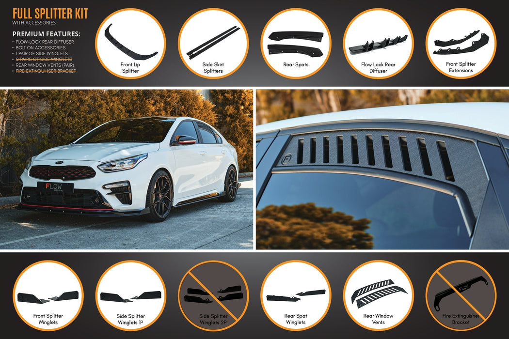 Cerato GT Sedan PFL Full Lip Splitter Set-Flow Designs