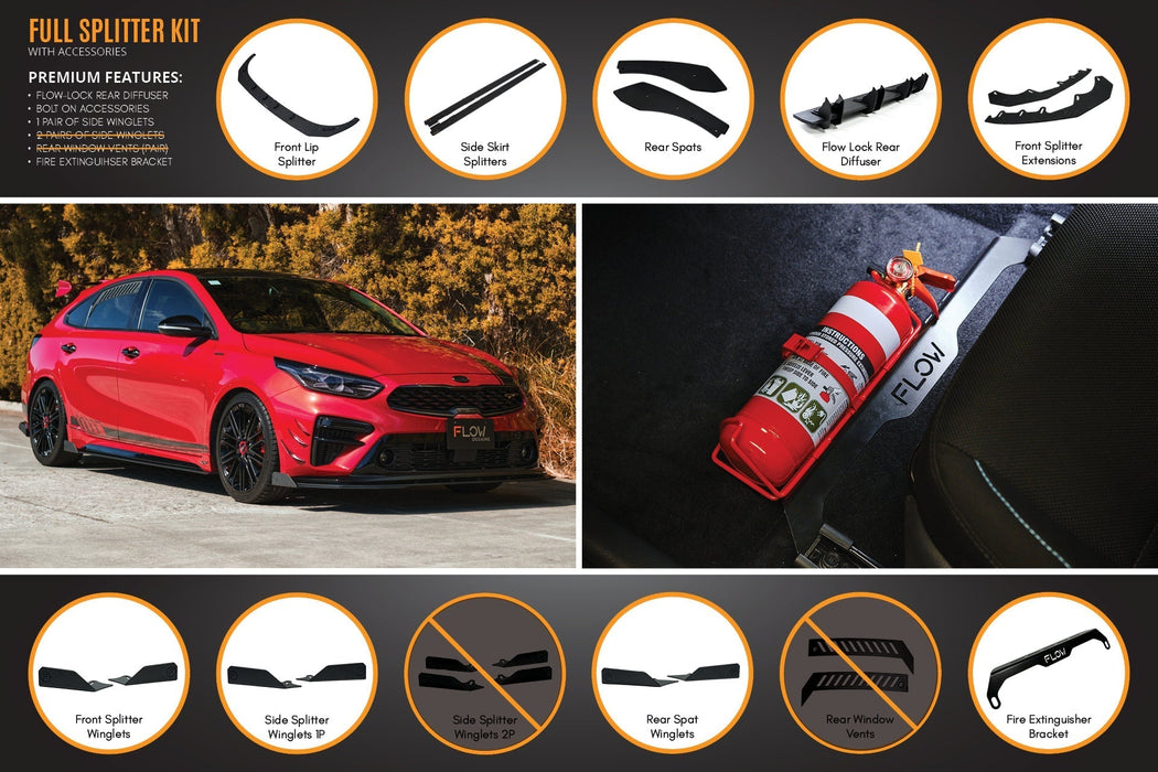 Cerato GT Hatch PFL Full Lip Splitter Set-Flow Designs