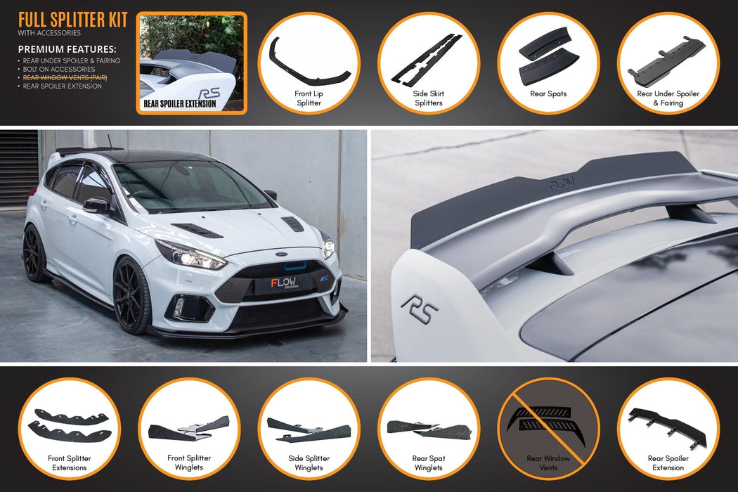 MK3 Focus RS Full Lip Splitter Set-Flow Designs