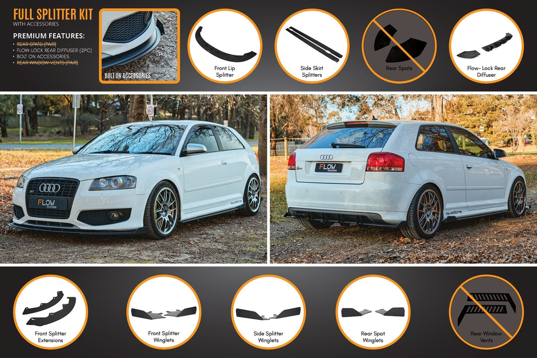 S3 8P Hatch (PFL) Full Lip Splitter Set-Flow Designs