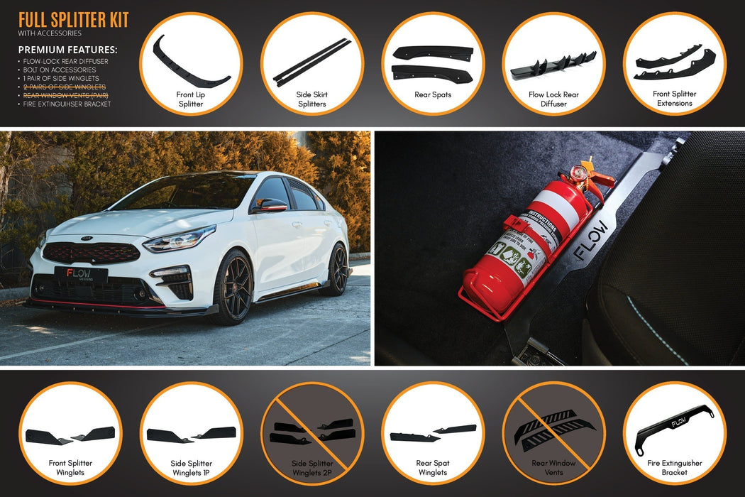Cerato GT Sedan PFL Full Lip Splitter Set-Flow Designs