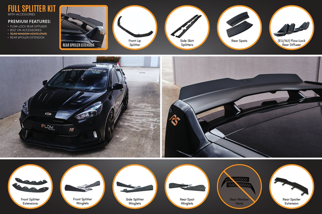MK3 Focus RS Full Lip Splitter Set-Flow Designs