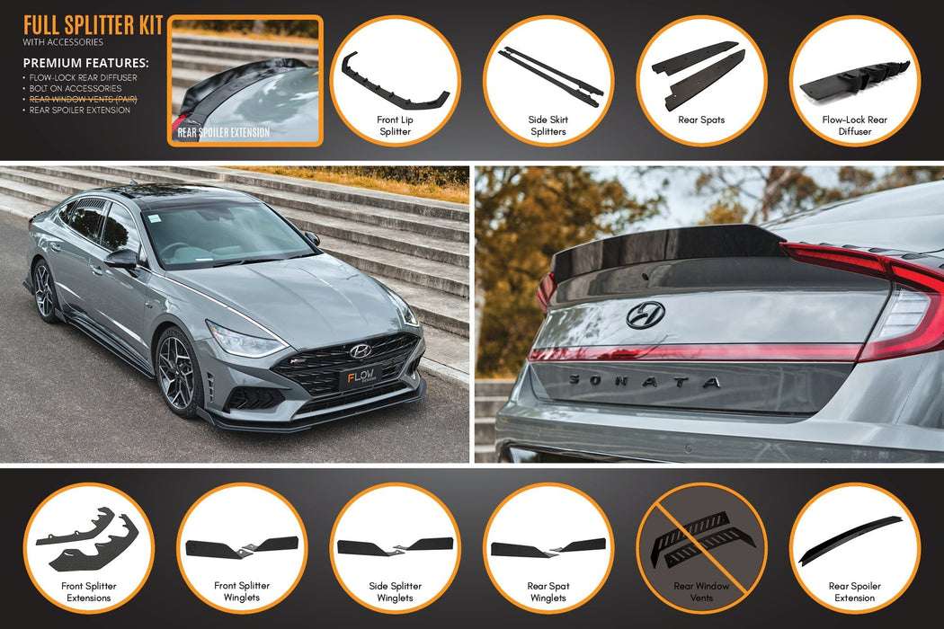 DN8 Sonata N Line 2020-2023 Full Lip Splitter Set-Flow Designs