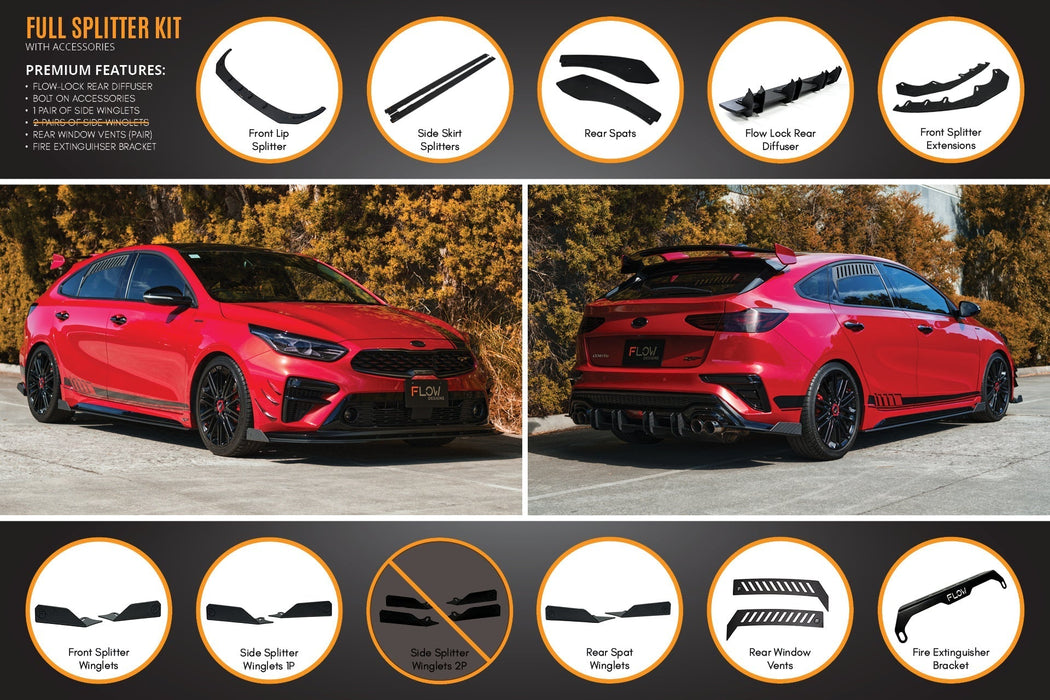Cerato GT Hatch PFL Full Lip Splitter Set-Flow Designs