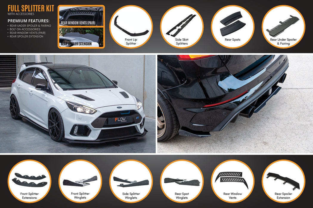 MK3 Focus RS Full Lip Splitter Set-Flow Designs