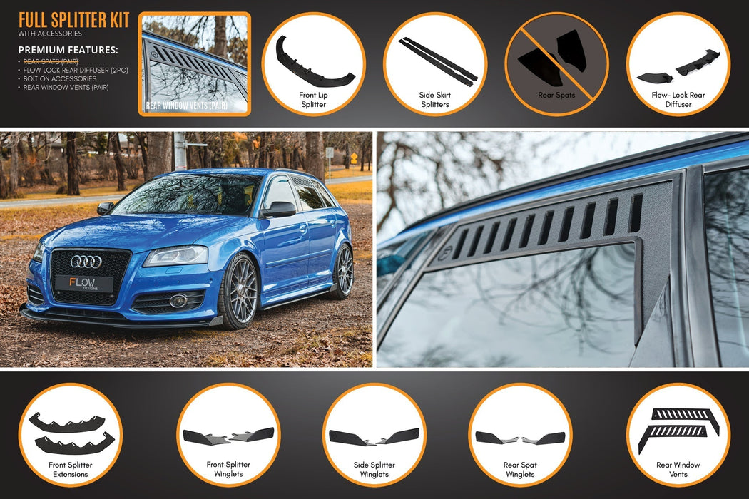 S3 8P2 Hatch (FL) Full Lip Splitter Set-Flow Designs