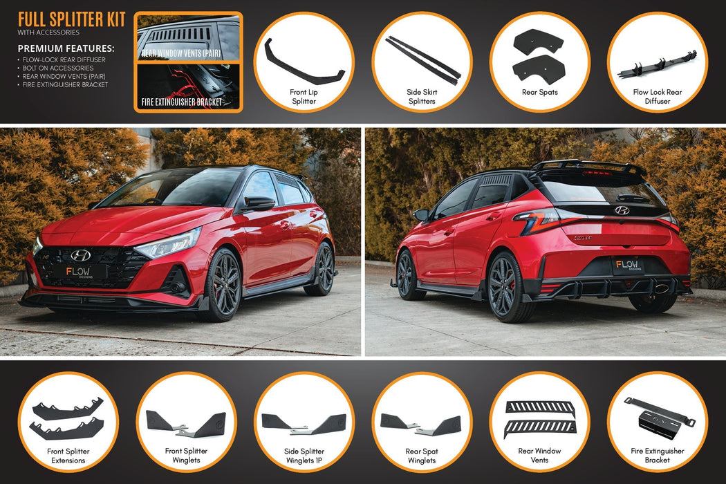 i20 N BC3 Full Lip Splitter Set-Flow Designs