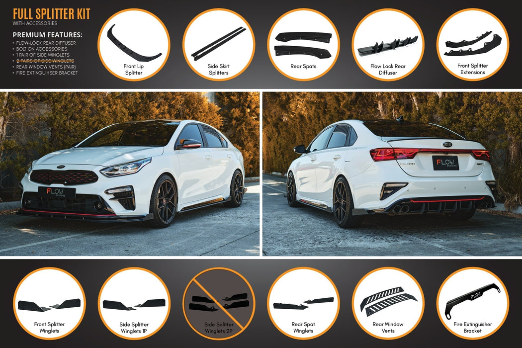 Cerato GT Sedan PFL Full Lip Splitter Set-Flow Designs