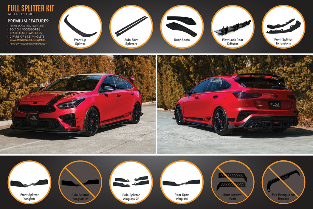 Cerato GT Hatch PFL Full Lip Splitter Set-Flow Designs