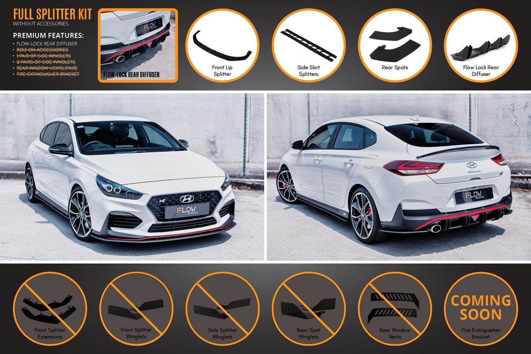 i30N Fastback PD Full Lip Splitter Set-Flow Designs