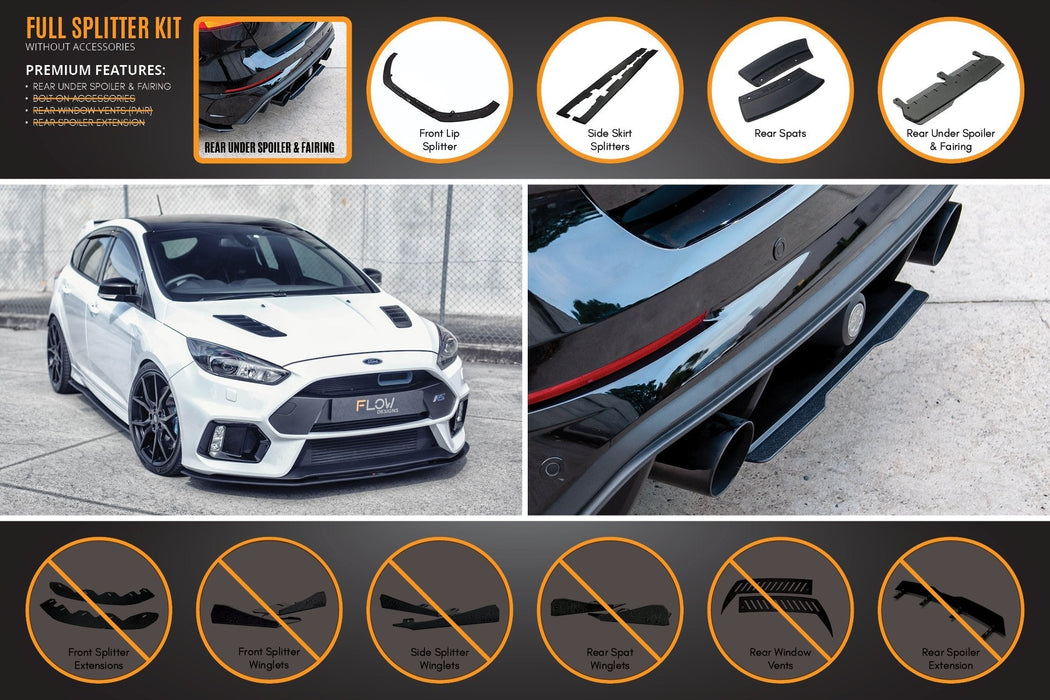 MK3 Focus RS Full Lip Splitter Set-Flow Designs