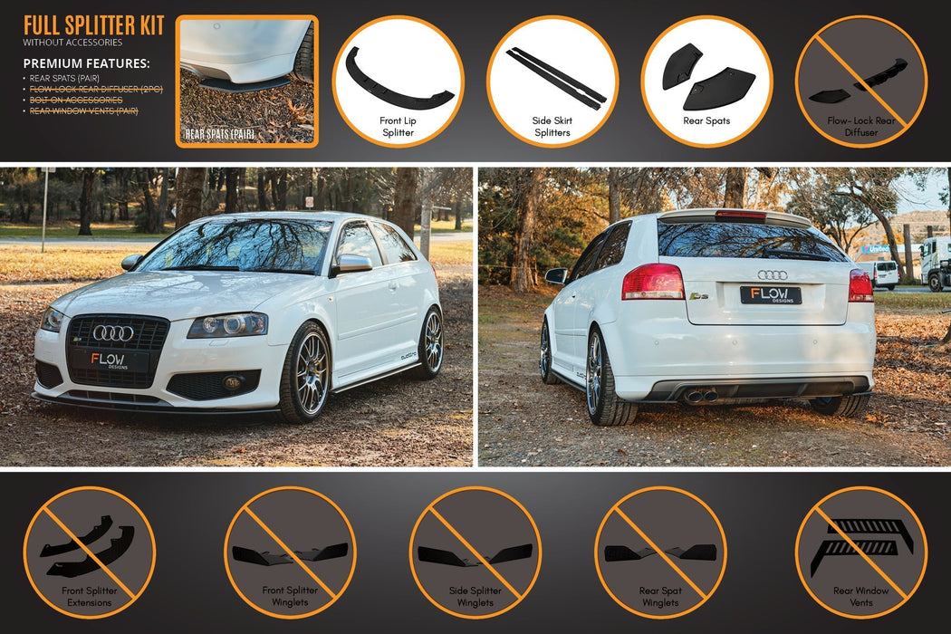 S3 8P Hatch (PFL) Full Lip Splitter Set-Flow Designs