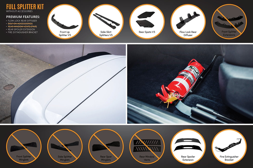 MK6 Golf GTI Full Lip Splitter Set-Flow Designs