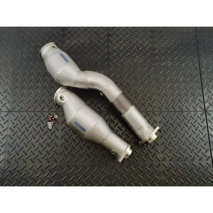 Redstar Heat Shielded HJS HD 200CPSI 121mm Downpipes - BMW G80 M3/M4/G87 M2