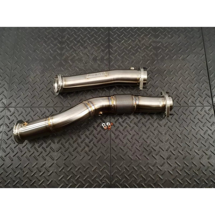 Redstar Heat Shielded HJS HD 200CPSI 121mm Downpipes - BMW G80 M3/M4/G87 M2