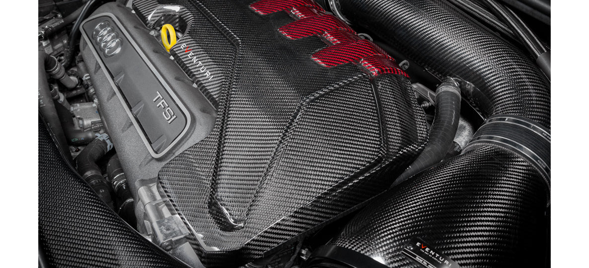 Eventuri - Audi RS3 Gen 2 / TTRS 8S Black and Red Engine Cover
