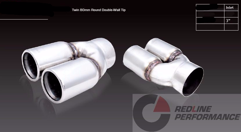 MUFFLER CHROME TIP TWIN 80 mm - Harrys Euro