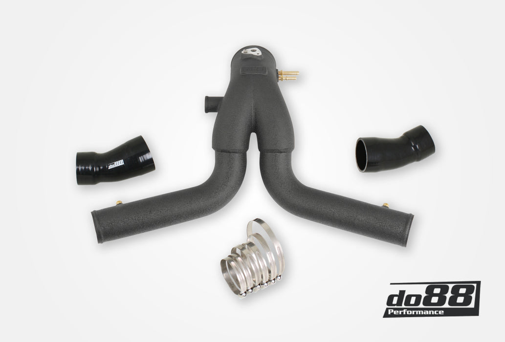 Porsche 911 Turbo (991.2) 2015- Y-Pipe, Black for OEM IC