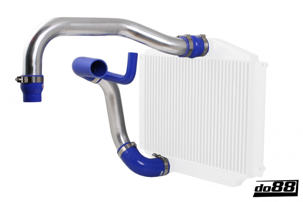 Volvo 850/SVC70 Turbo Pressure pipes, blue hoses, 76mm throttle body