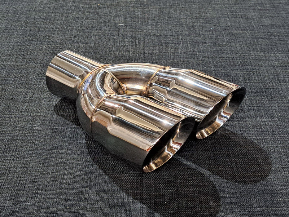 ZTT001 - Twin 3inch Tailpipe - Round - Slash cut - Bevelled