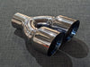 ZTT003BC - Twin 3.5inch Tailpipe - Round - Slash cut - Black Chrome - Harrys Euro