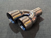 ZTT011RBC - Twin 3.5inch Tailpipe - Round - Black Chrome - R/H - Harrys Euro