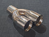 ZTT026 - Twin 3inch Tailpipe - Round - Straight cut - Bevelled - Harrys Euro