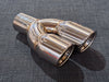 ZTT140L - Twin 3inch Tailpipe - Round - Slash cut - Inrolled - L/H - Harrys Euro
