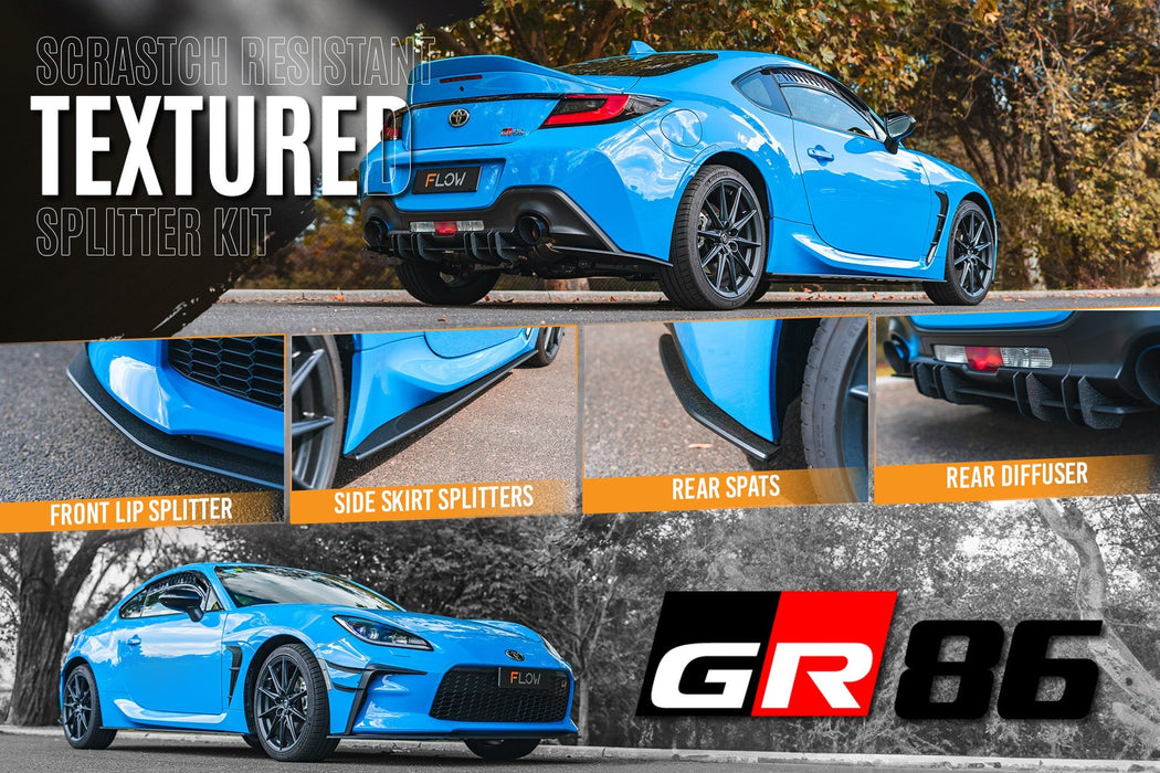 GR86 ZN8 Full Lip Splitter Set (TEXTURED BLACK)-Flow Designs