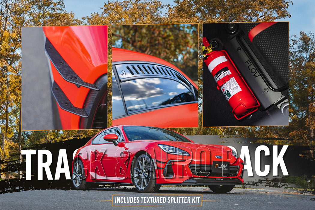 ZD8 BRZ Full Lip Splitter Set (TEXTURED BLACK)-Flow Designs