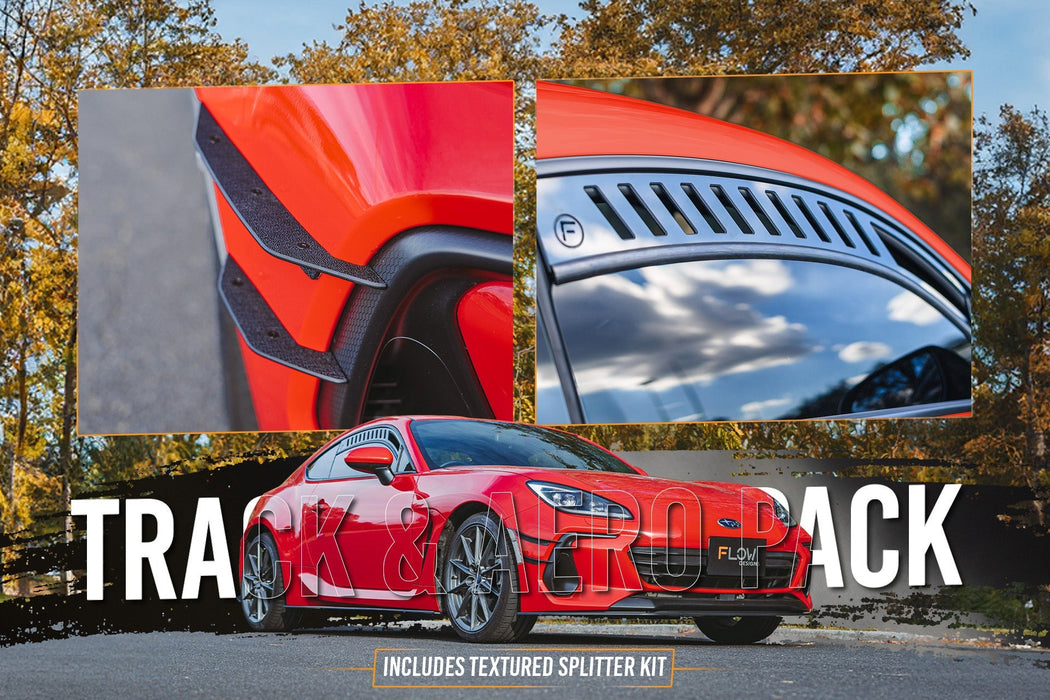 ZD8 BRZ Full Lip Splitter Set (TEXTURED BLACK)-Flow Designs
