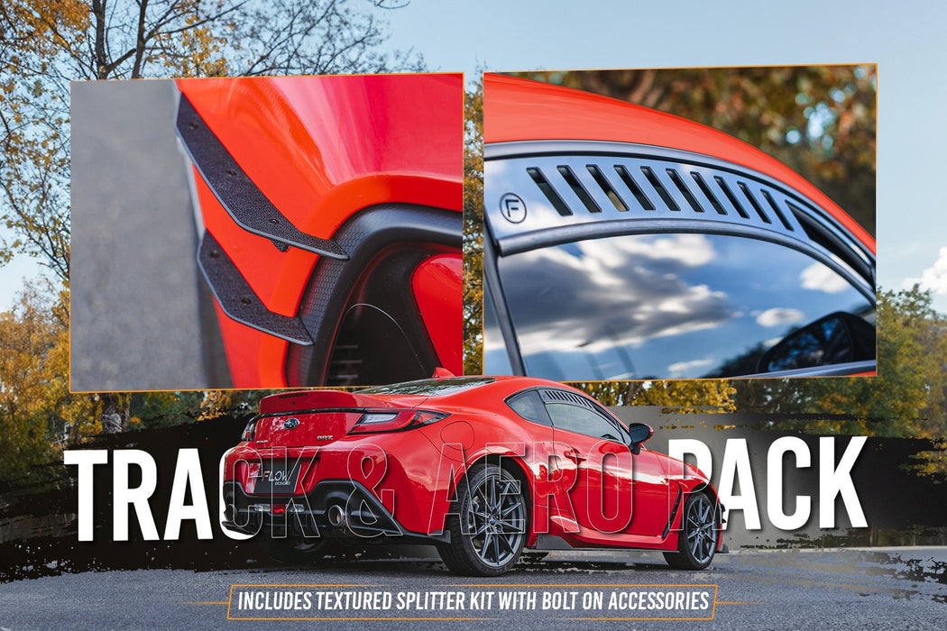 ZD8 BRZ Full Lip Splitter Set (TEXTURED BLACK)-Flow Designs