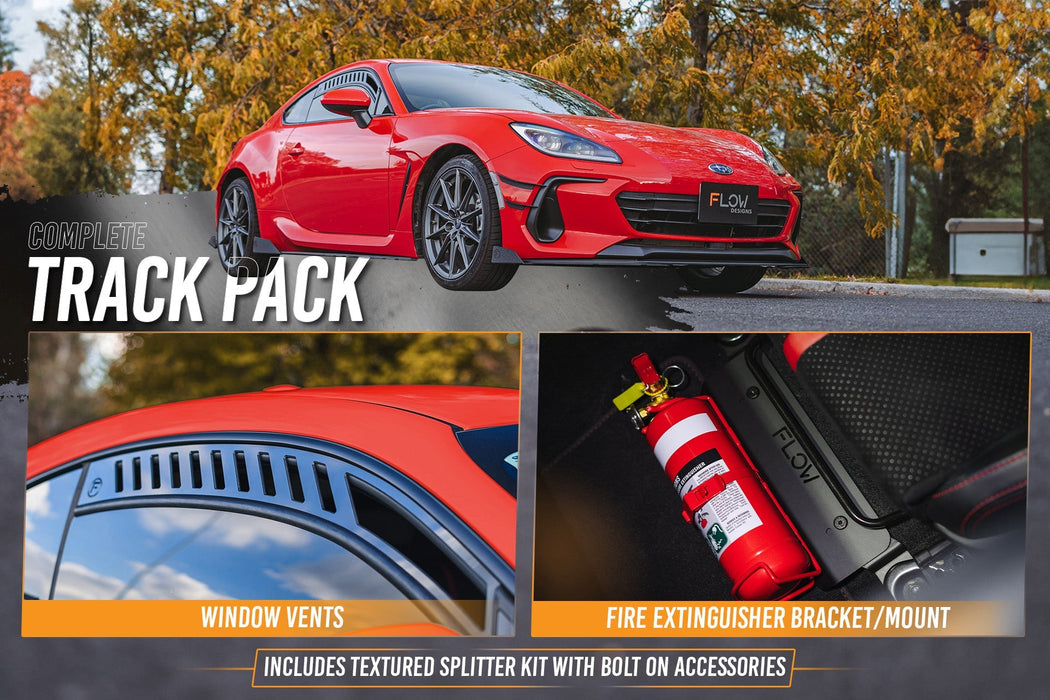 ZD8 BRZ Full Lip Splitter Set (TEXTURED BLACK)-Flow Designs
