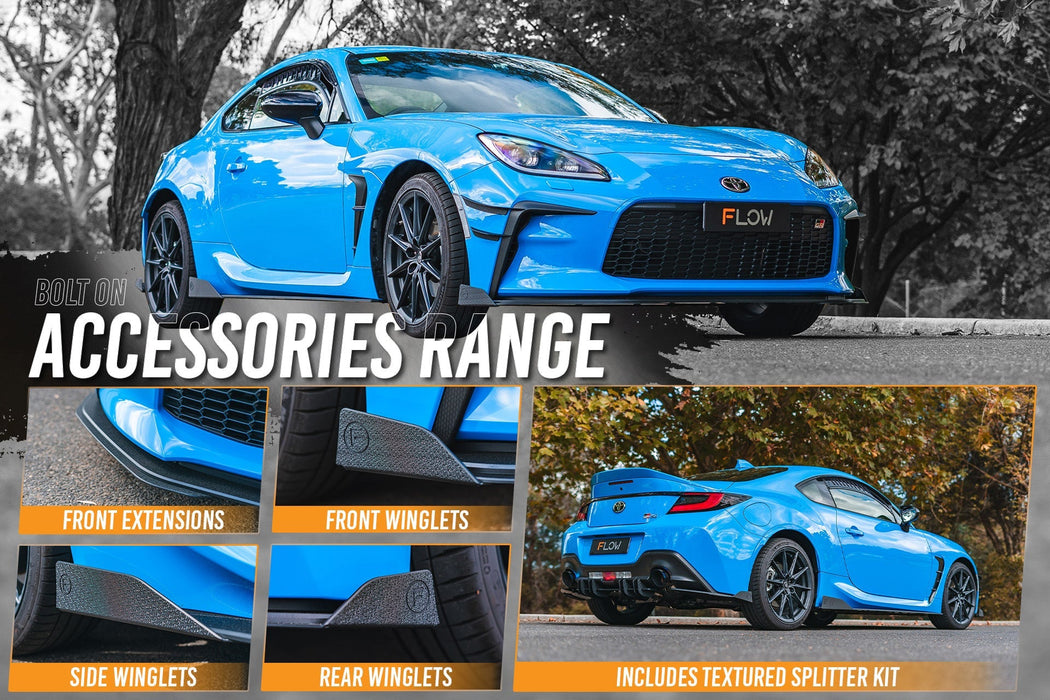 GR86 ZN8 Full Lip Splitter Set (TEXTURED BLACK)-Flow Designs