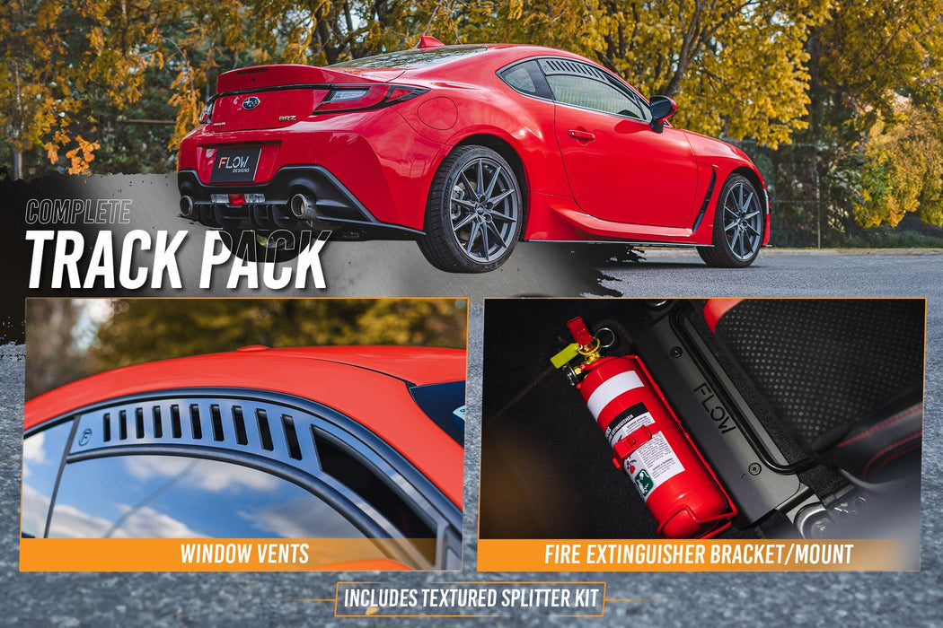 ZD8 BRZ Full Lip Splitter Set (TEXTURED BLACK)-Flow Designs
