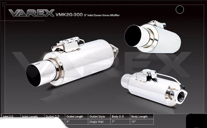 VAREX SOUND ADJUST MUFFLER 3.0 Inch VMK2-30