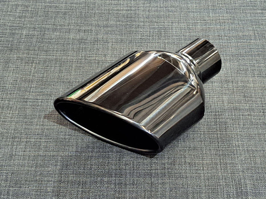 ZOV02R - 6×4 Oval tailpipe - Slash cut - Inrolled - R/H (Black)